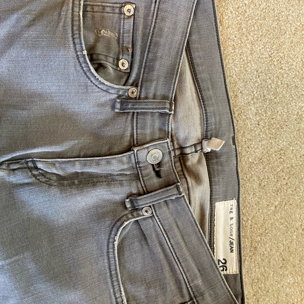 Rag and bone grey destroyed skinnies - Picture 4 of 5